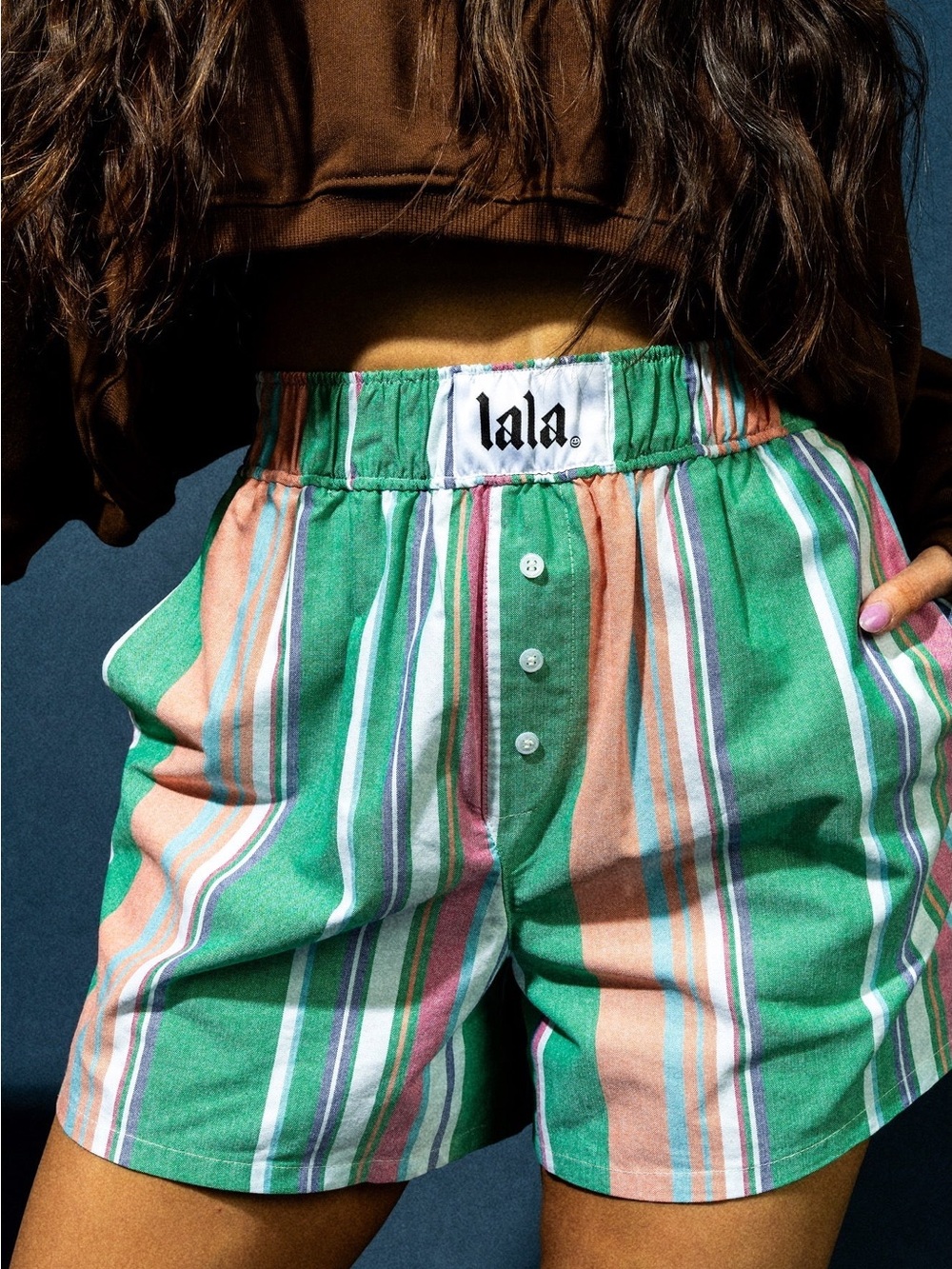 Dressed in LALA Country Club Stripe Boxer Shorts - L/XL